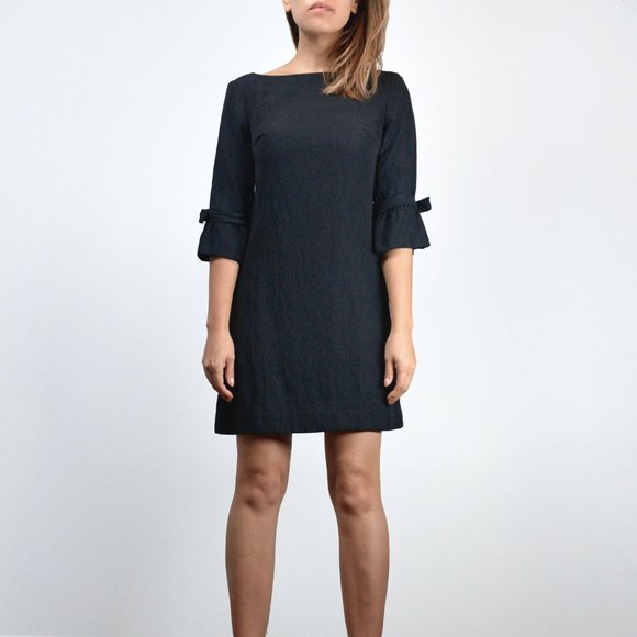 Ojay Australia Black 60s Inspired Half Sleeve Cocktail Party Mini Dress - Picture 3 of 7